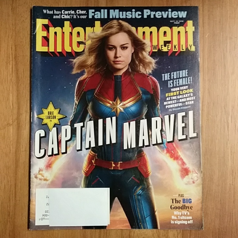 Captain Marvel Brie Larson Entertainment Weekly Magazine 2018
